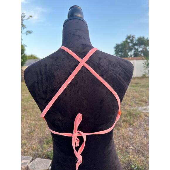 EUC Aerie 2-Piece Halter Hi-Rise Swimsuit - Size Small Tropical - Floral - Pink - Picture 3 of 11